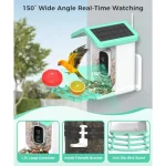 Bird Feeder with Camera 4K HD AI Birds Species Identification Cam Smart Bird Camera with Solar Powered Auto Capture and Instant 4