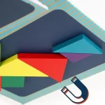 Wooden Jigsaw Magnetic Tangram Puzzle Book Educational Toys For Children Baby Kid Portable Montessori Learning Intelligence 3