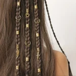 45pcs Alloy Braid Hair Ring Dreadlock Hair Ring - Hippie Style Hair Accessories Loc Hair Jewelry for Braids for Girls and Women 2
