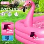 2026 Inflatable Pool with Lights Solar Flamingo Swimming Pool for Adults Durable Thickened Pool for Backyard Outdoor 100X63X20 5