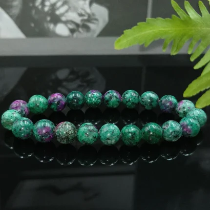 8MM Natural Epidote Zoisite Stone Bead Bracelet Homme Quartz Lava Tiger Eye Bracelet Made of Natural Stone Jewelry for Women