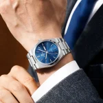 PAAZOMU Ultra Thin Quartz Watch Men Women Minimalist Style Waterproof Luminous Wristwatch Comfortable Strap Daily Office Gift 2