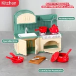 1:12 Miniature Furniture Forest Family Kitchen Toy Dining Table Dollhouse Accessories Bathroom Pretend Play For Girl Gifts Toys 6