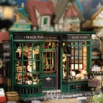 Magic Shop DIY Wooden Dollhouse Miniature Doll House Kit with Furniture Roombox Retro Home Model Toy for Children Gift 2