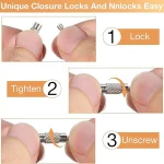 10PCS Steel Wire Keychain Colors Stainless Ring Key Keyring Circle Rope Cable Loop Outdoor Camp Luggage Tag Screw Lock Gadget 6