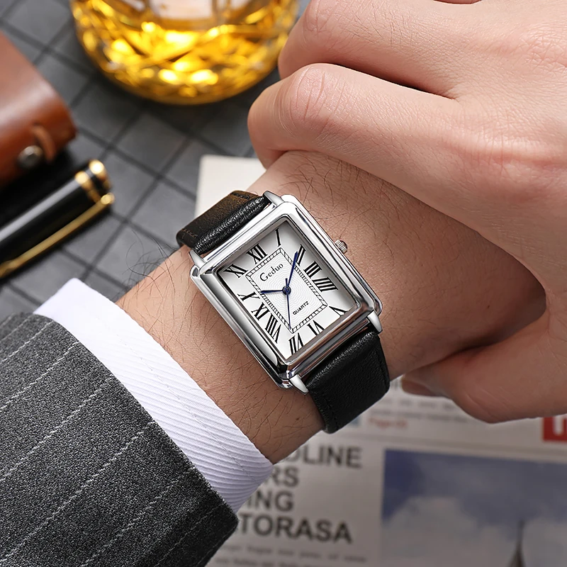 Fashion Men's Quartz Wristwatch Leather Strap Watch Fashion Men's Quartz Wristwatch Leather Strap Watch