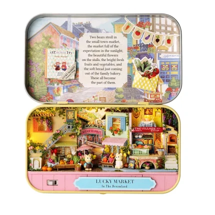 DIY Wood DollHouses Handmade Funny Box Theatre Miniature Box Cute Doll Houses 3D Puzzle Assembly Kits Gift Wooden Toys For Girls
