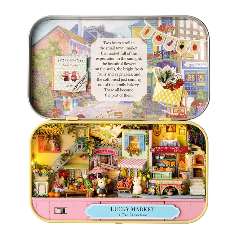 DIY Wood DollHouses Handmade Funny Box Theatre Miniature Box Cute Doll Houses 3D Puzzle Assembly Kits Gift Wooden Toys For Girls DIY Wood DollHouses Handmade Funny Box Theatre Miniature Box Cute Doll Houses 3D Puzzle Assembly Kits Gift Wooden Toys For Girls