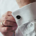 Mens Cufflinks and Studs Set for Tuxedo Shirts Business Wedding Party Cuff Links Classic Accessories Tie Clasp Collar Clips Gift 5