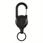 1/2/4pcs Extendable Retractable Holders Keychain Badge Reels Heavy Duty Clip With Carabiner Key Chain For Men Outdoor Bags 5