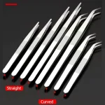 48cm Stainless Steel Tweezers Fish Tank Aquatic Plants Aqaurium Tool Water Plant Curved Pliers Birds Reptile Feeding Tongs 3