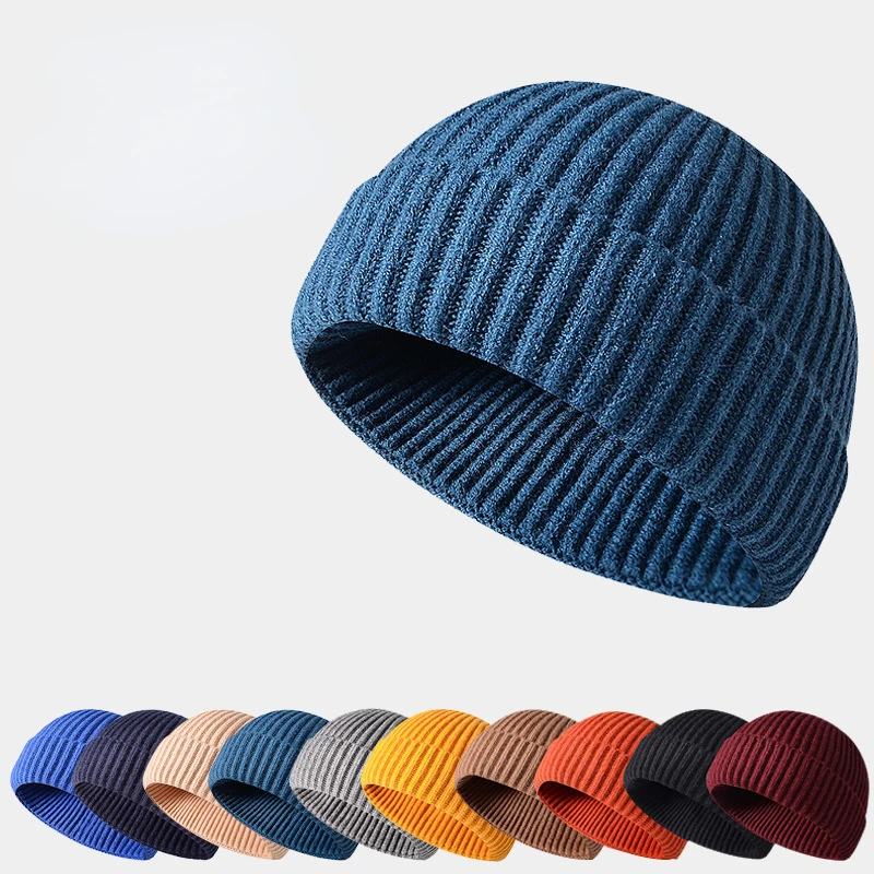 Winter Knittted Cap Solid Color Hip Hop Cap Unisex Skullies & Beanies Winter Knittted Cap Solid Color Hip Hop Cap Unisex Skullies & Beanies