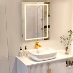 VOWNER Bathroom Medicine Cabinet with LED Lights and Mirror,  with Adjustable Shelf, Defogger, Memory 3-Color Mode, Dimmer 4
