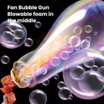 2 In 1 Large Bubbles Dinosaur Soap Bubble Electric Gun Toy Children's Outdoor party Interactive Games for Kids Boys Girls kids 5