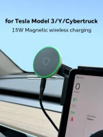 Car Phone Mount Holder 15W Compatible with MagSafe Magnetic Wireless Charger for Tesla Model Y Launch 2026 Model 3 HIGHLAND BYD 2