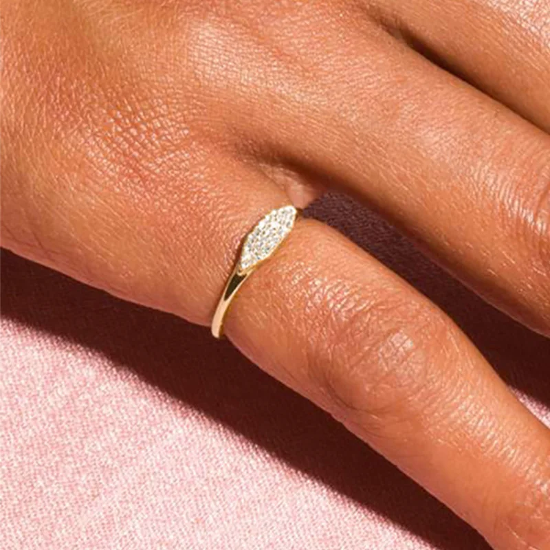 Dainty Minimalist Stacking Ring For Women Trend Cubic Zircon Gold Color Crystal Finger Accessories for Female Jewelry Gift R737 Dainty Minimalist Stacking Ring For Women Trend Cubic Zircon Gold Color Crystal Finger Accessories for Female Jewelry Gift R737
