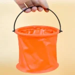 Beach Sand Toy Play Bucket Toy Folding Collapsible Bucket Gardening Tool Outdoor Sand Pool Play Tool Toy Kids Summer Favor 4