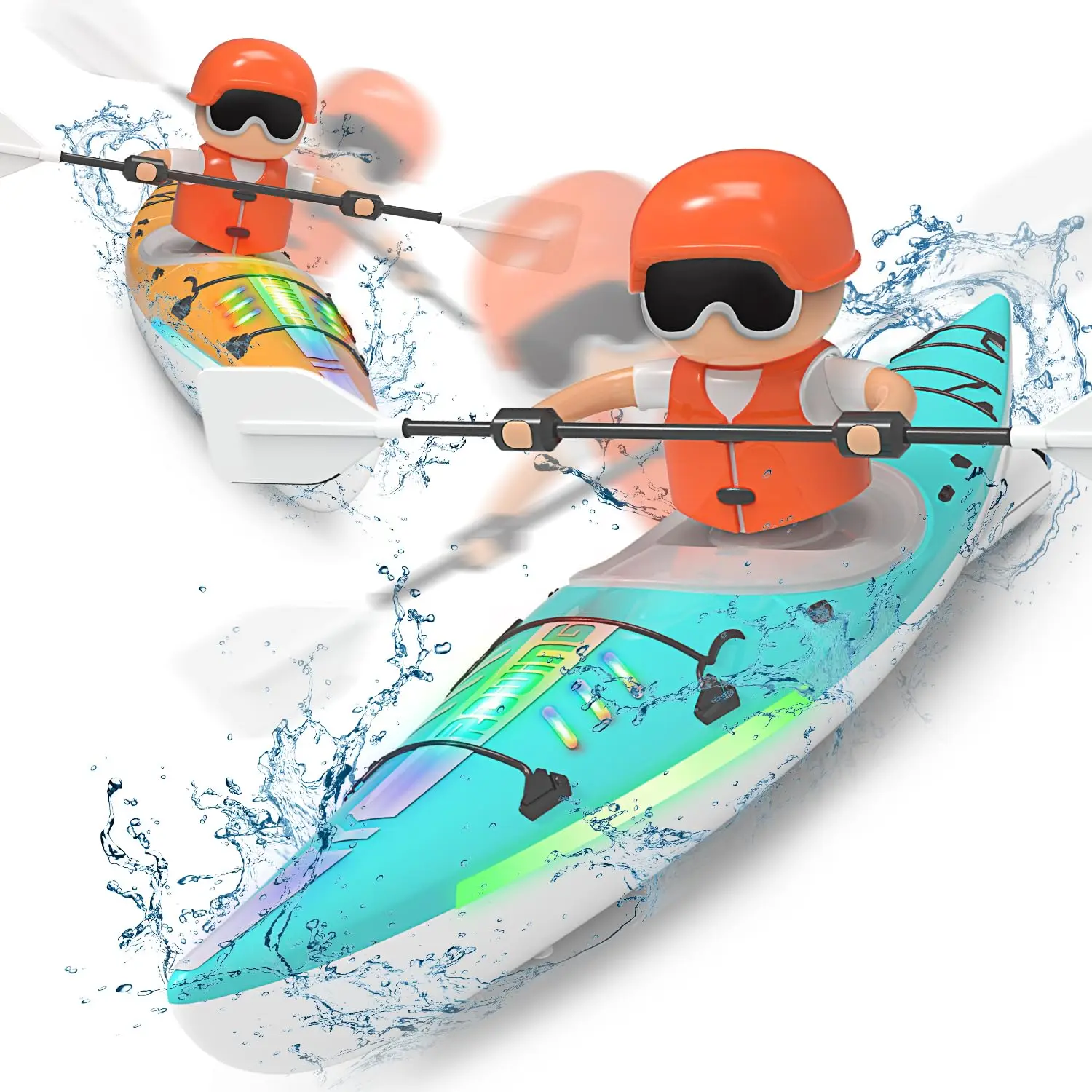 Rc Boat Kayak Racing Ship 2.4G Remote Control Rowing Boat Paddling Water Competition Games Summer Outdoor Toy for Boys Kids Gift Rc Boat Kayak Racing Ship 2.4G Remote Control Rowing Boat Paddling Water Competition Games Summer Outdoor Toy for Boys Kids Gift