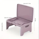 Sturdy and Durable Folding Lap Desk with Extra Storage Space and Dividers, Perfect Laptop Desk and Serving Tray for Bed 6