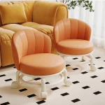 Household stool with wheel pulley low stool door change shoes small stool mobile backrest stool children Comfortable Chain 2