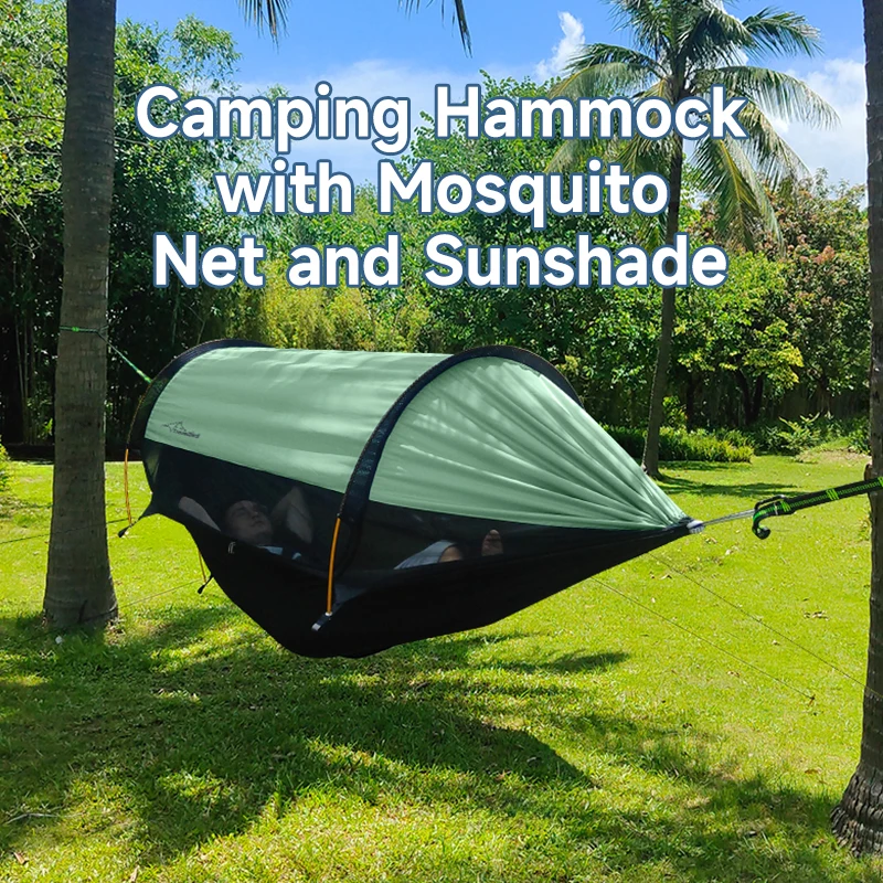 Outdoor Large Hammock with Mosquito Net 2 Person Lightweight Hammocks for Backpacking Backyard Hiking Camping Outdoor Large Hammock with Mosquito Net 2 Person Lightweight Hammocks for Backpacking Backyard Hiking Camping