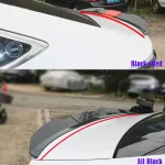 Universal 3pcs Sedan Rear Trunk Tail Rear Wing Spoiler 46.06-50.0inch Adjustable DIY Refit Boot Wings Spoiler Car Accessory 2