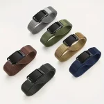Men's Tactical Waist Belt Durable Automatic Workwea Outdoor Adventures Buckle For Sports Canvas Unisex 2