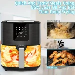 KitCook Large Air Fryer, 1500W 7QT AirFryer Cooker, Adjustable Temperature 100-400°F, 8 Presets Menu, Digital Touch Screen, Nons 5
