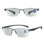 Smart Automatic Zoom Reading Glasses Anti Blue Ray Eyeglasses Autofocus Power Half-Rim Near Far Computer Glasses 3