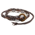 Vintage Handmade Woven Waist Chain for Women Fashion Brown Beaded Personality Jeans Dress Belly Chain Body Jewelry Accessories 6