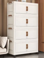 Foldable No-Install Multi-Layer Plastic Baby Wardrobe Clothing Storage Cabinet for Home Living Room Bedroom Storage Box 3