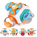 Baby Busy Board Cube Montessori Sensory Toys for Toddler Educational Learning Activities Travel Toy Lock Box Fine Motor Skill 2