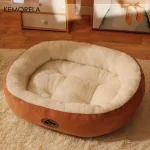 Cozy Oval Snuggle Pet Bed, Plush & Thickened Cat Bed Warm and Secure Bed for Cats and Small Medium Dogs, All Seasons 3