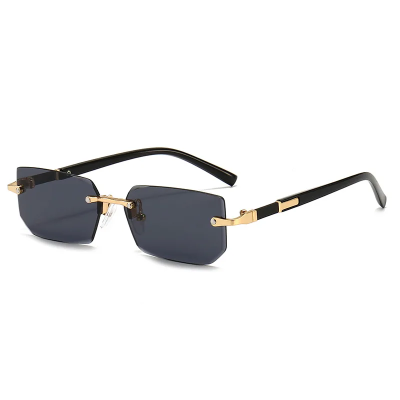 Rimless Sunglasses Rectangle Fashion Popular Women Men Shades Small Square Sun Glasses For Female Male Summer Traveling Oculos Rimless Sunglasses Rectangle Fashion Popular Women Men Shades Small Square Sun Glasses For Female Male Summer Traveling Oculos