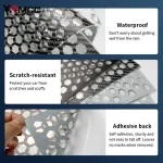 Car Honeycomb Tail Light Vinyl Wrap Stickers Waterproof Self-adhesive Vinyl Carbon Fiber Decor Lamp Films for Car Accessories 2