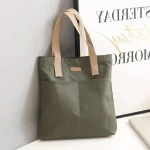 1Pc Women's Tote Bag Canvas Sewing Thread Large Capacity Advanced Sense Handbag Convenient Practical Female's Commuter Bag 4