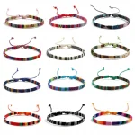 12pcs Boho Surfer Beach Bracelet Set Men & Women Braided Boho Summer Bracelets Handmade Festival Jewelry 2