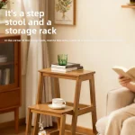 Household foldable ladder stool telescopic wooden mini 3-step ladder multi-functional steady стул стремянка kitchen furniture 6