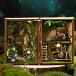 Wooden Miniature Doll House 3D Puzzle Assembly Building Model Kit Small Room Toys Home With Furniture Lighting Wooden Craft Gift 5
