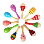 1Pc Baby Music Toys Baby Toys Wooden Kid Child Sand Hammer Early Education Tool Rattle Musical Instrument Percussion Toy Gifts 4