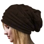 Knitted Baggy Beanie Oversized Winter Hat Ski Slouchy Cap Skullies Beanies Women Men Winter Wool Warm Cap Beanies Unisex 6
