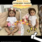 MRB 50CM Full Vinyl Body Girl Waterproof Reborn Doll Maddie Hand-Detailed Painted Visible Veins Lifelike Doll Christmas Toy Gift 4