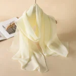 2023 New Fashion Summer Women soild color Beach Scarf Silk Shawls Headband Female Headband Wraps Sunscreen Hijab Wholesale 4