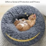 40-90cm 6 Sizes Round Pet Bed for Large Dog Bed Super Soft Cat Bed Plush Dog House for Medium Dog House Winter Warm Sleeping 2