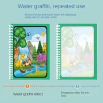Magic Water Drawing Book Children's Montessori Reusable Coloring Book, Sensory Early Educational Learning Painting Toys for Kids 3