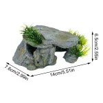 Reptile Rock Hide Cave Natural Reptile Hiding Rock Cave Aquarium Hide Cave Hideout Shrimp Cave Fish Tank Decor for Freshwater 3
