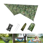 Lightweight Portable Camping Hammock and Tent Awning Rain Fly Tarp Waterproof Mosquito Net Hammock Canopy 210T Nylon Hammocks 5