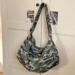 2025 Y2K Trendy Travel Shoulder Bags Tote Bag Summer New Women's Bag Leopard Print Canvas Crossbody Bag Female Student Handbags