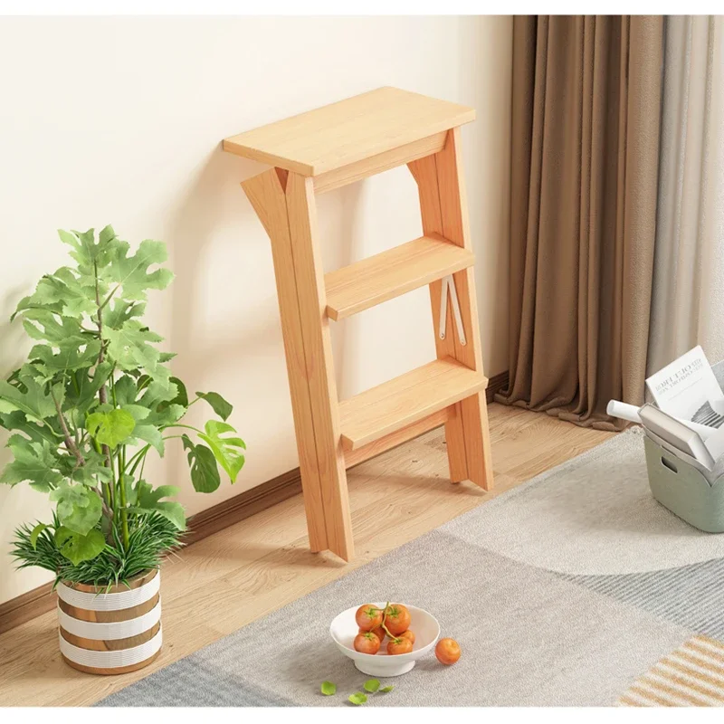 Household Folding Ladder, Kitchen Climbing Stool, Three-Step Portable Ladder, Multifunctional High Stool Household Folding Ladder, Kitchen Climbing Stool, Three-Step Portable Ladder, Multifunctional High Stool