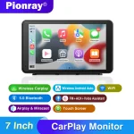 Pionray Portable CarPlay 7'' Smart Touchscreen with Car Stereo, Wireless Android Auto/Mirror Link/ AUX Connection/FM/GPS